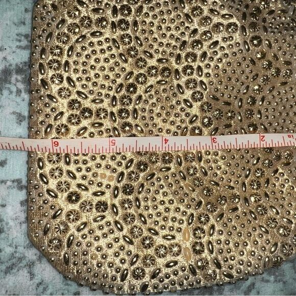 Elegant Gold Beaded Women's Clutch - Picture 5 of 6